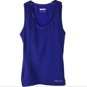 Marmot purple dot racerback tank sports bra top XS